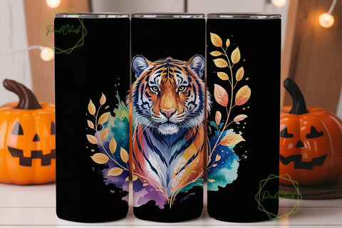 Mystical Tiger 20oz Tumbler Wrap Sublimation PixelChick 