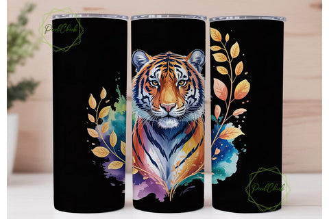 Mystical Tiger 20oz Tumbler Wrap Sublimation PixelChick 