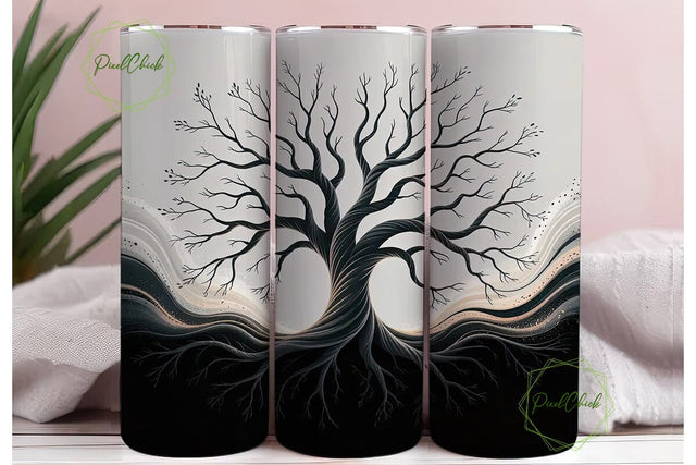 Mystical Tree 20oz Tumbler Wrap Sublimation PixelChick 