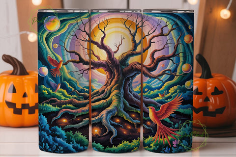 Mystical Tree of Life 20oz Tumbler Wrap Sublimation PixelChick 