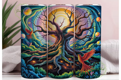 Mystical Tree of Life 20oz Tumbler Wrap Sublimation PixelChick 