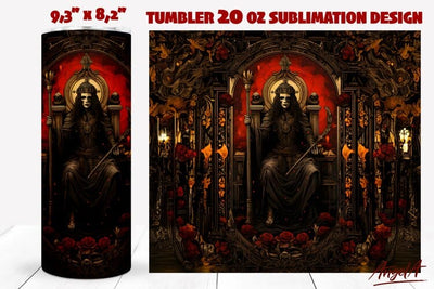 Mystical tumbler / Gothic tumbler wrap / king, vintage Sublimation Angelina Semenova 