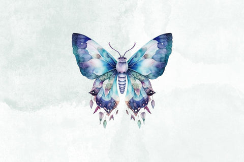 Mystical Watercolor Moth Clipart Bundle Sublimation Designangry 
