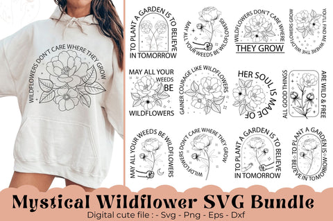 Mystical Wildflower SVG Bundle SVG Regulrcrative 