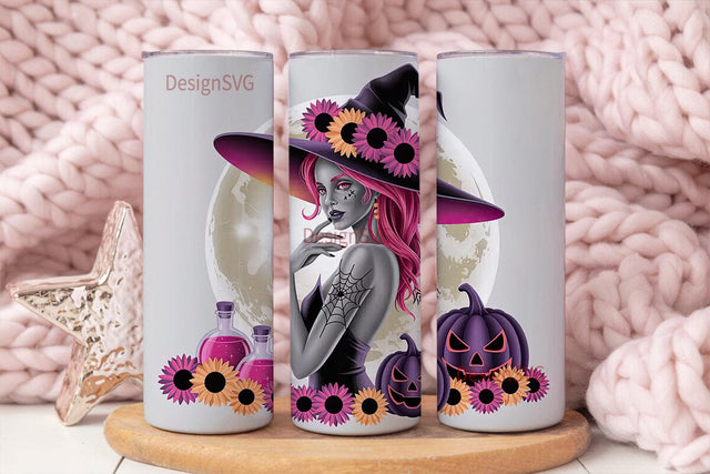 Mystical Witch 20oz Tumbler Wrap Sublimation DesignSVG 