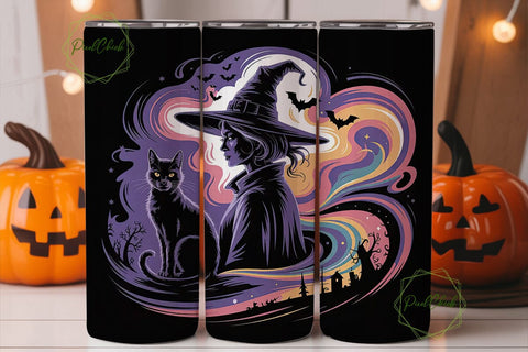 Mystical Witch 20oz Tumbler Wrap Sublimation PixelChick 