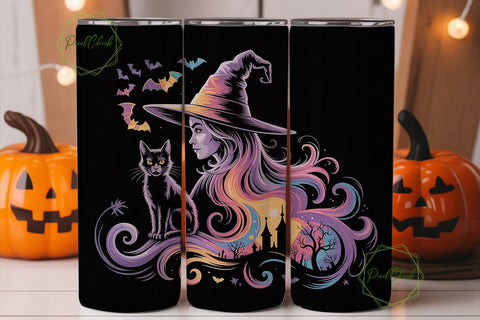 Mystical Witch 20oz Tumbler Wrap Sublimation PixelChick 