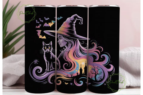 Mystical Witch 20oz Tumbler Wrap Sublimation PixelChick 