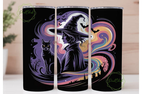 Mystical Witch 20oz Tumbler Wrap Sublimation PixelChick 