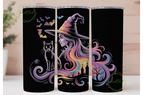 Mystical Witch 20oz Tumbler Wrap Sublimation PixelChick 