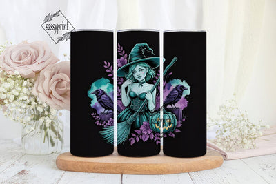 Mystical Witch 20oz Tumbler Wrap Sublimation sassyprint 