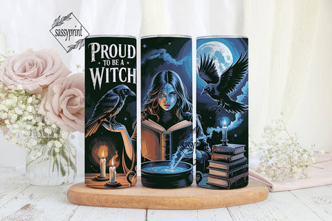 Mystical Witch 20oz Tumbler Wrap Sublimation sassyprint 