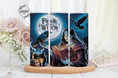 Mystical Witch 20oz Tumbler Wrap Sublimation sassyprint 