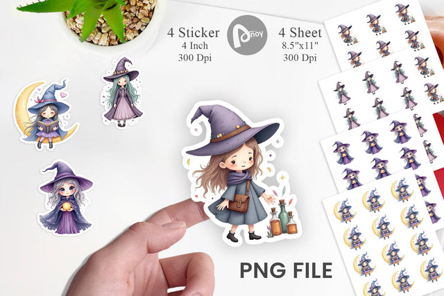 Mystical Witch Dolls Sticker Sublimation artnoy 