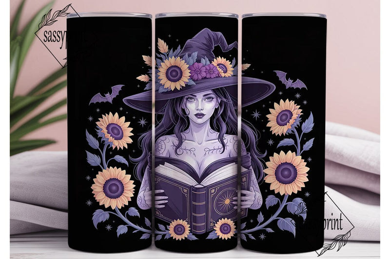 Mystical Witch Tumbler Design Sublimation sassyprint 