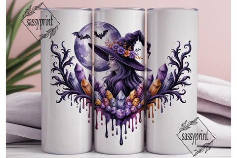 Mystical Witch Tumbler Wrap PNG Sublimation sassyprint 