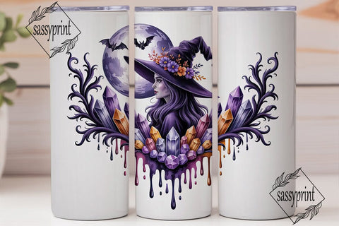 Mystical Witch Tumbler Wrap PNG Sublimation sassyprint 
