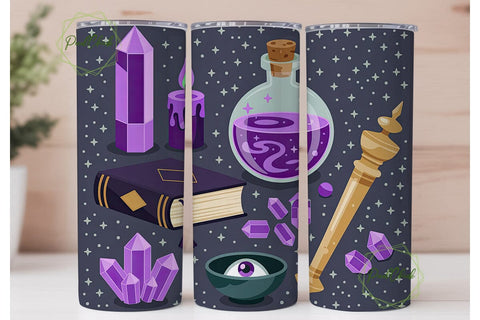Mystical Witchcraft Alchemy 20oz Tumbler Sublimation PixelChick 