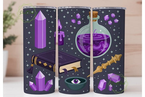Mystical Witchcraft Alchemy 20oz Tumbler Sublimation PixelChick 