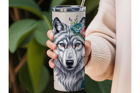 Mystical Wolf 20oz Tumbler Wrap Sublimation DesignSVG 