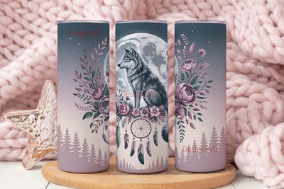 Mystical Wolf 20oz Tumbler Wrap Sublimation DesignSVG 