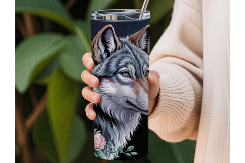 Mystical Wolf Dreamcatcher 20oz Tumbler Sublimation DesignSVG 