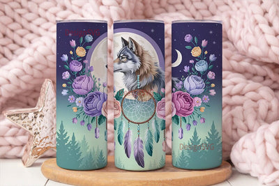 Mystical Wolf Dreamcatcher 20oz Tumbler Sublimation DesignSVG 