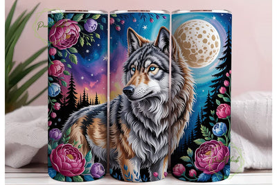Mystical Wolf Dreamcatcher 20oz Tumbler Sublimation PixelChick 