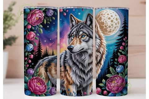 Mystical Wolf Dreamcatcher 20oz Tumbler Sublimation PixelChick 