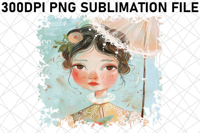 Mystical Woman Portrait PNG Design - Sublimation Sublimation afrosvg 