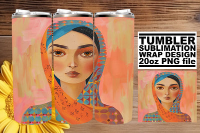 Mystical Woman Portrait Tumbler Design - Sublimation 20oz Sublimation afrosvg 