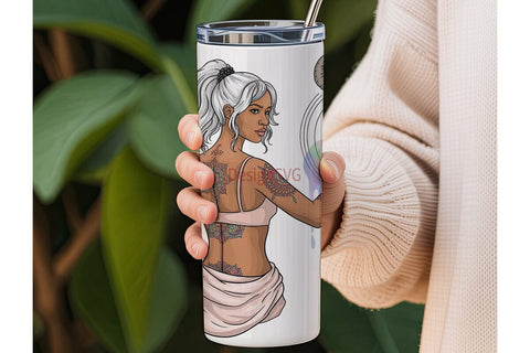 Mystical Woman Tumbler Design Sublimation DesignSVG 