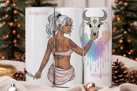 Mystical Woman Tumbler Design Sublimation DesignSVG 