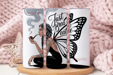Mystical Woman Tumbler Wrap Sublimation DesignSVG 