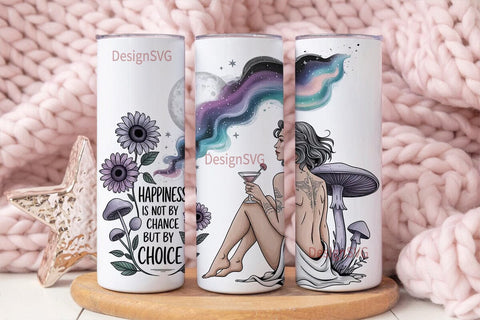 Mystical Woman Tumbler Wrap Sublimation DesignSVG 
