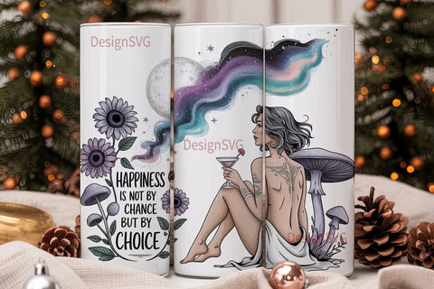 Mystical Woman Tumbler Wrap Sublimation DesignSVG 