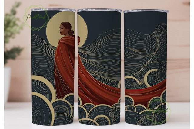 Mystical Woman Tumbler Wrap Sublimation PixelChick 
