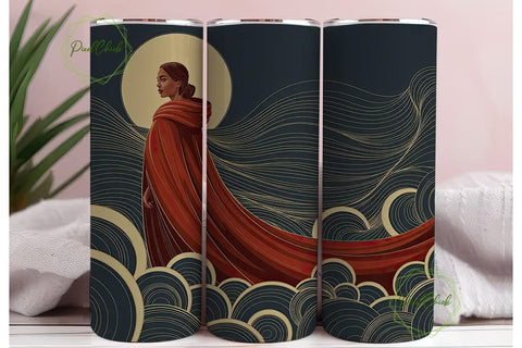 Mystical Woman Tumbler Wrap Sublimation PixelChick 