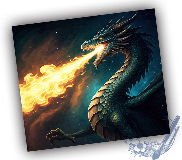 Mythical Dragon 20oz Tumbler, Mythical Creatures Wrap, 20oz Sublimation, Fantasy Drinkware, Dragon Art Tumbler, Unique Tumbler Design, Gifts for Dragon Lovers Sublimation ToriDesigns 