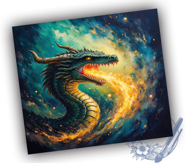 Mythical Dragon 20oz Tumbler, Mythical Creatures Wrap, 20oz Sublimation, Fantasy Drinkware, Dragon Art Tumbler, Unique Tumbler Design, Gifts for Dragon Lovers Sublimation ToriDesigns 