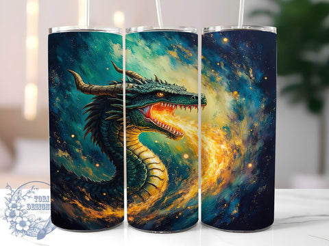 Mythical Dragon 20oz Tumbler, Mythical Creatures Wrap, 20oz Sublimation, Fantasy Drinkware, Dragon Art Tumbler, Unique Tumbler Design, Gifts for Dragon Lovers Sublimation ToriDesigns 