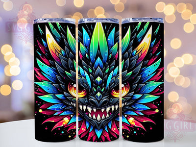Mythical Fire Dragon Tumbler, Legendary Dragon, Fantasy Art, Fire Breathing, Mystical Style, 20Oz Tumbler, Sublimation Wrap Sublimation SvggirlplusArt 