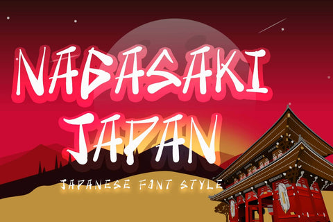 Nagasaki Japan Font Prasetya Letter 