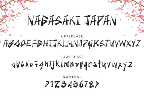 Nagasaki Japan Font Prasetya Letter 