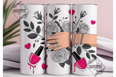 Nail Art Glam 20oz Tumbler Sublimation sassyprint 