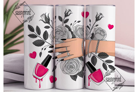 Nail Art Glam 20oz Tumbler Sublimation sassyprint 