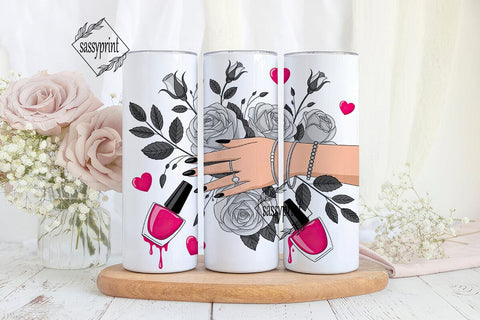 Nail Art Glam 20oz Tumbler Sublimation sassyprint 