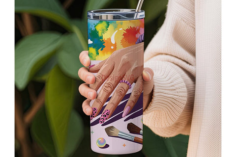 Nail Art Glam 20oz Tumbler Wrap Sublimation DesignSVG 