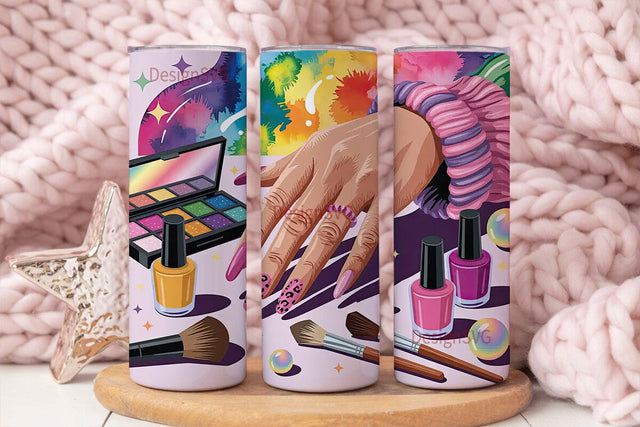 Nail Art Glam 20oz Tumbler Wrap Sublimation DesignSVG 