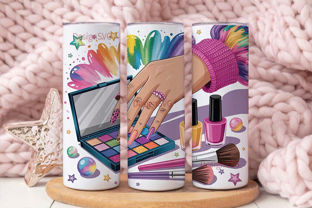 Nail Art Glam 20oz Tumbler Wrap Sublimation DesignSVG 